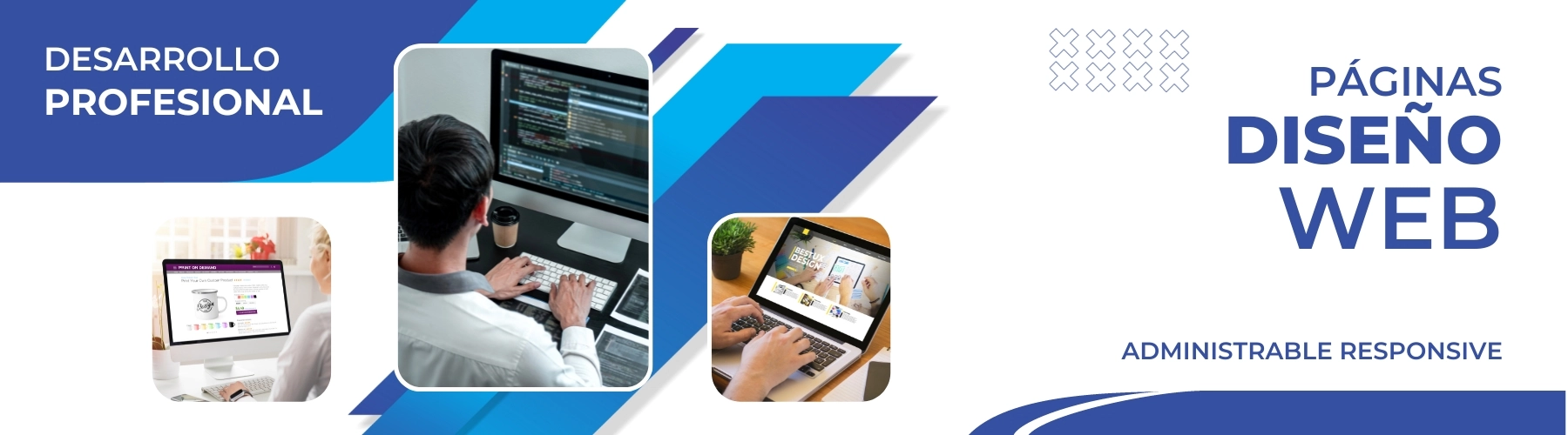 Servicio de diseño de páginas web y desarrollo profesional en Perú. Sitios administrables y responsive adaptados a móviles y computadoras.